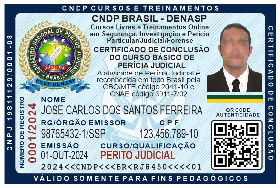 carteira do curso de perito judicial online